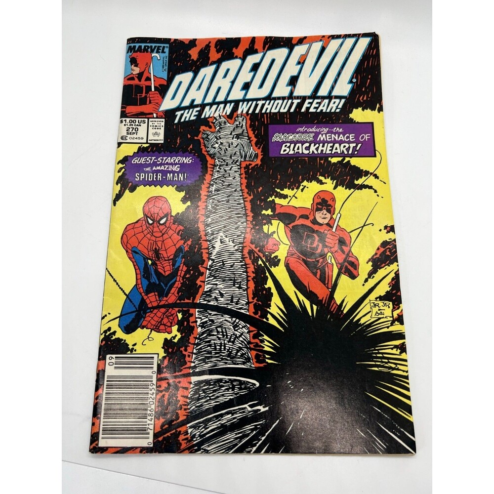 1989 VINTAGE MARVEL DAREDEVIL THE MAN WITHOUT FEAR 270 BLACKHEART FIRST APP 965